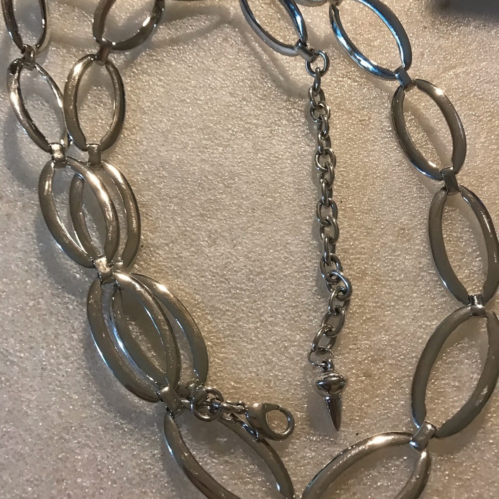 Silver Oval Link Women's belt